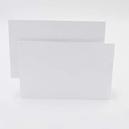 Home Advantage 4x6 Blank Index Cards - 50 Pack of Heavy Duty Bleed Proof Notecards & Flashcards