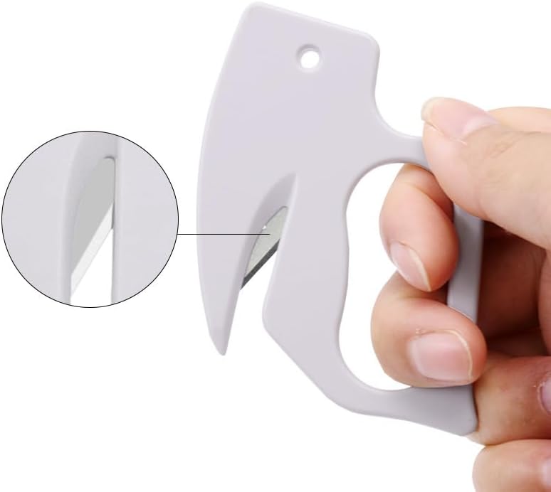 Letter Opener Envelope, 2025 Upgrade Envelope Opener Slitter Mail Opener Tool with Concealed Sharp Blade, Wrapping Mail Paper Cutter Envelope Cutter for Office Worker School Home (White, 3PCS)