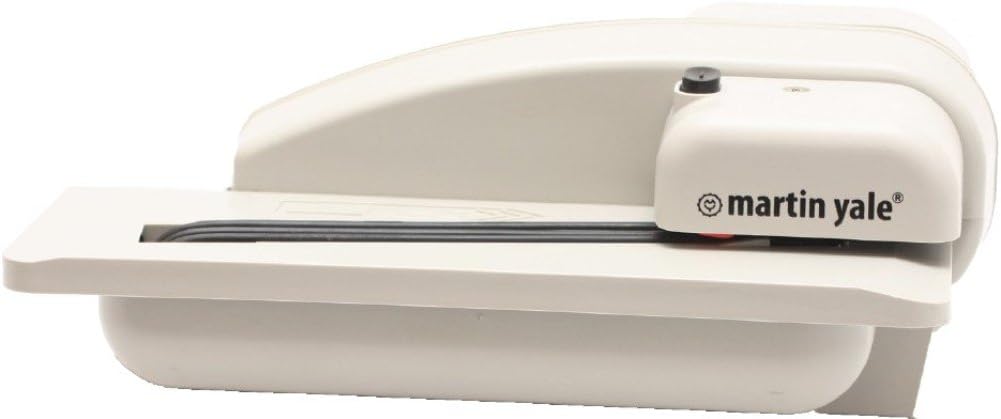 Martin Yale 1628 Desktop Letter Opener, Operates At a Speed of Up to 3,000 Envelopes Per Hour, 10,000 Capacity, 3/32" Cutting Width of Envelopes