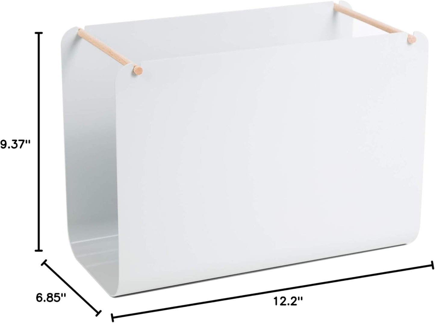 U Brands Metal Hanging File Organizer, Letter Size, Desktop Accessory, Arc Collection, Grey