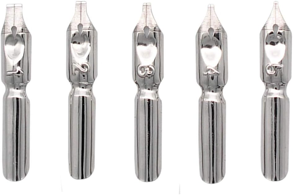 Gullor Quill Handcraft Feather Dip Pen Stem Metal Nib Pen Writing Quill with 5 Extra Nibs, Style G