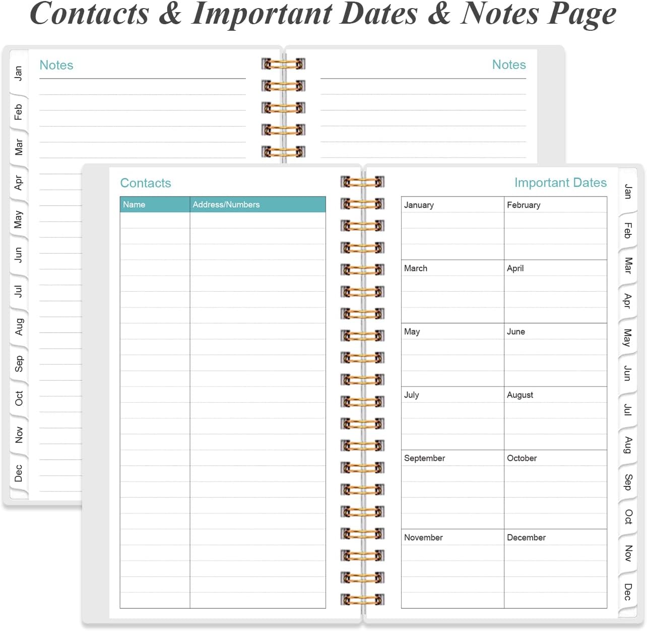 2026 Pocket Planner/Calendar - 2026 Planner from January 2026 - December 2026, Planner 2026 with 12 Tabs, Twin-Wire Binding, Inner Pocket, 3.75" x 6.75", Green