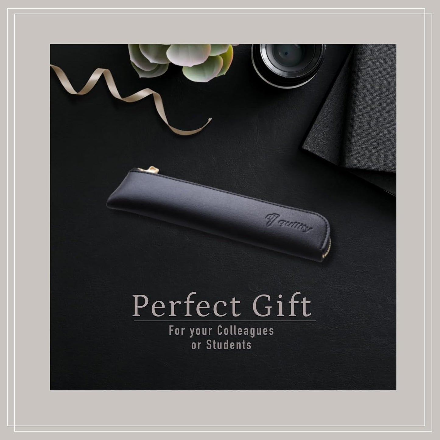 Graphlet Mechanical Drafting Pencil + Ain HB/B/2B leads, original Black slim pen case (0.4mm)