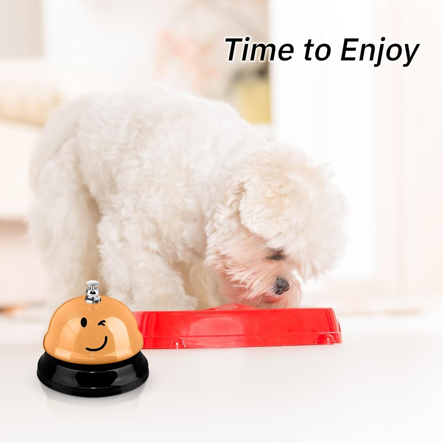 Tudomro 6 Pcs Call Service Dinner Bell for Desk Classroom Metal Smile Face Bell 3 Inch Diameter Anti Rust for Hotel Restaurant Office School Kitchen Bar(Rustic Colors)