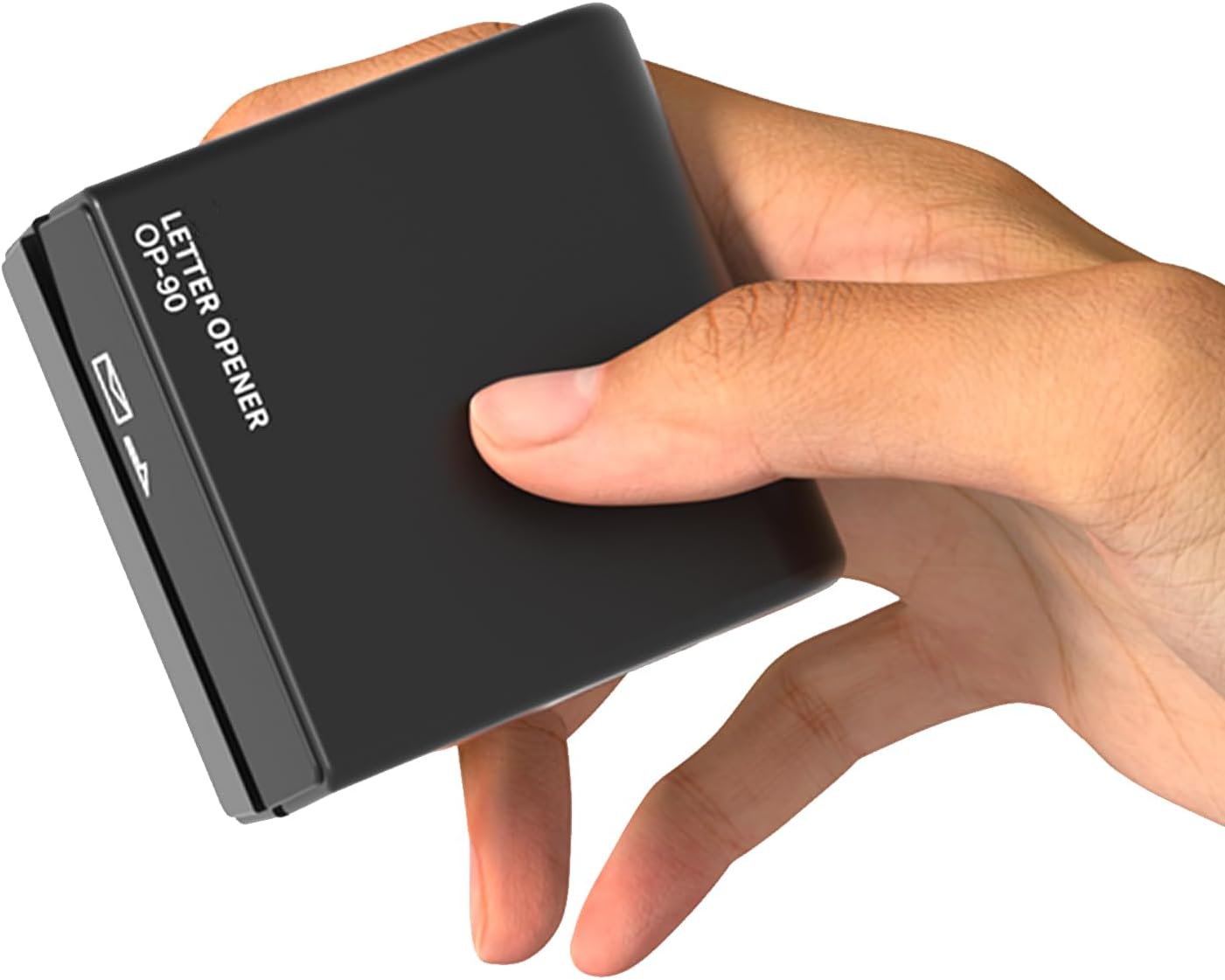 Battery Operated Electric Letter Opener - Portable Efficient Electric Envelope Opener, Mail Opener, Universal Mail Cutter Tool for Office & Home Use,Black