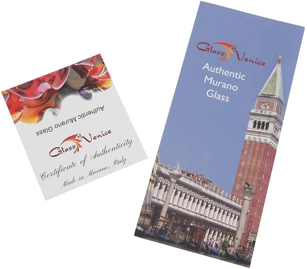 Glass Of Venice Murano Glass Letter Opener - Black Sparkles