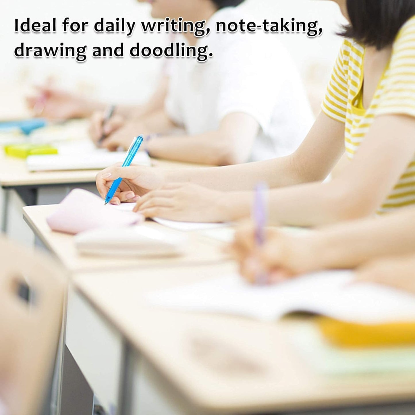 Erasable Gel Pens, 18 Colors Retractable Fine Point Erasable Pens Clicker, Assorted Color Inks, Make Mistakes Disappear for Drawing Writing Planner and Crossword Puzzles