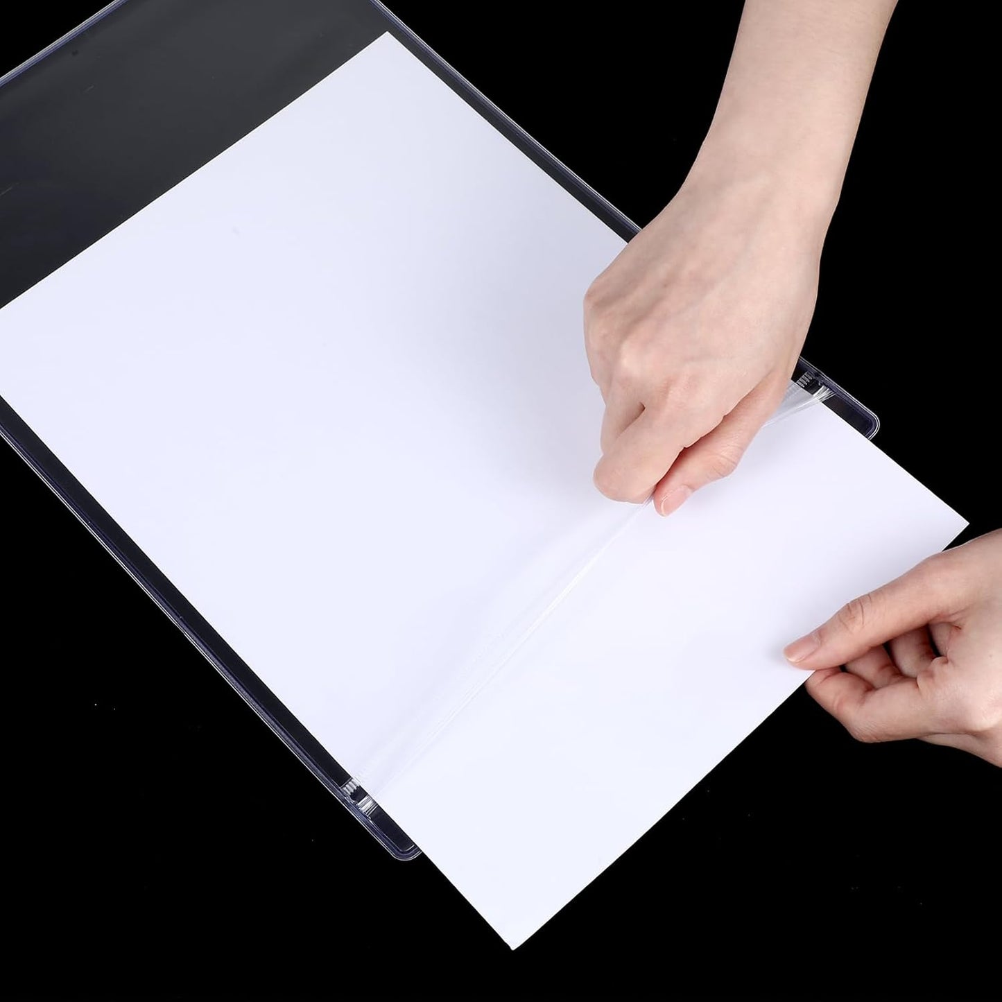 10 Pack Job Ticket Holders 8 1/2" x 11" Waterproof Zip Page Protectors Heavy Duty Dry Erase Document Storage Shop Ticket Holders