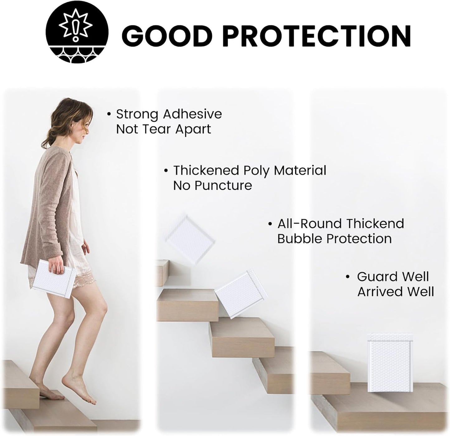 Fuxury Bubble Mailers 6x10“ 600 Pack White Padded Envelopes Usable Size 6x9" Thick Mailing Envelopes Bubble Padded, Shipping Bags for Mailing,Packaging, Small Business, Boutique, Bulk #0