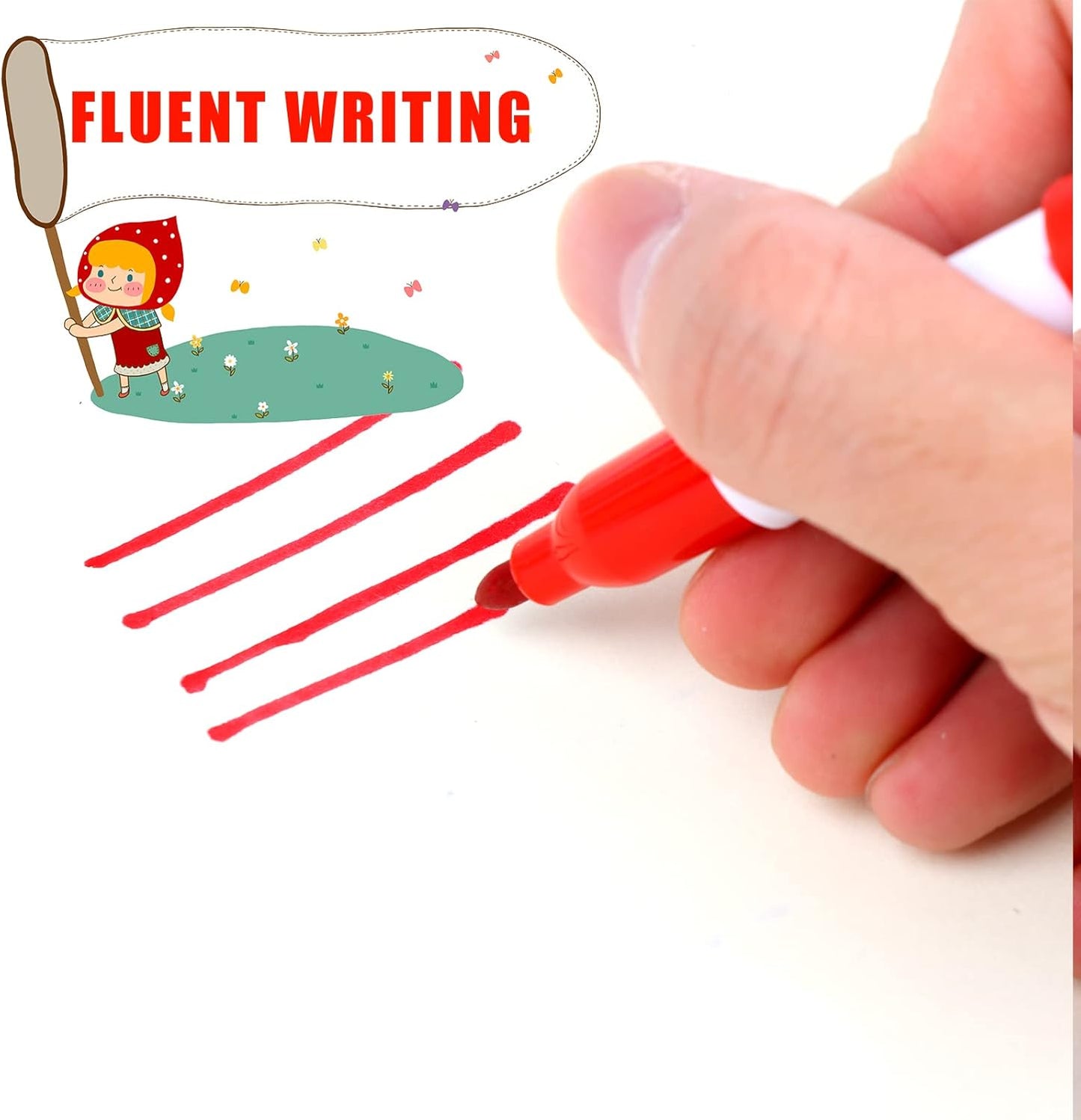 50 Pcs Mini Permanent Markers with Cap Clips Golf Ball Marker Pen Dry Erase Markers with Triangle Hook Golf Keychain Clips for Badge Red Ink Pens for Office School Outdoor Activities,Fine Point