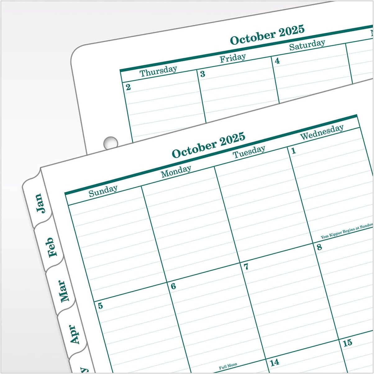 FranklinCovey - Original Two Page Per Day Ring-Bound Planner (Classic, Oct 2025 - Sep 2026)
