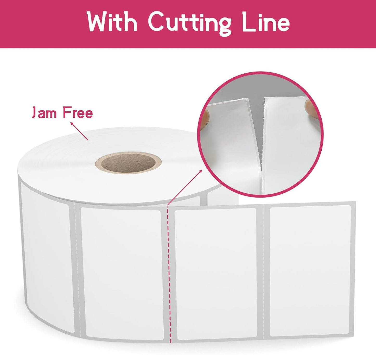 12 Rolls 2.25" x 1.25" Direct Thermal Labels, Shipping Labels Compatible with Zebra, Rollo, Munbyn Thermal Printers for Mailing Postage Address Barcode