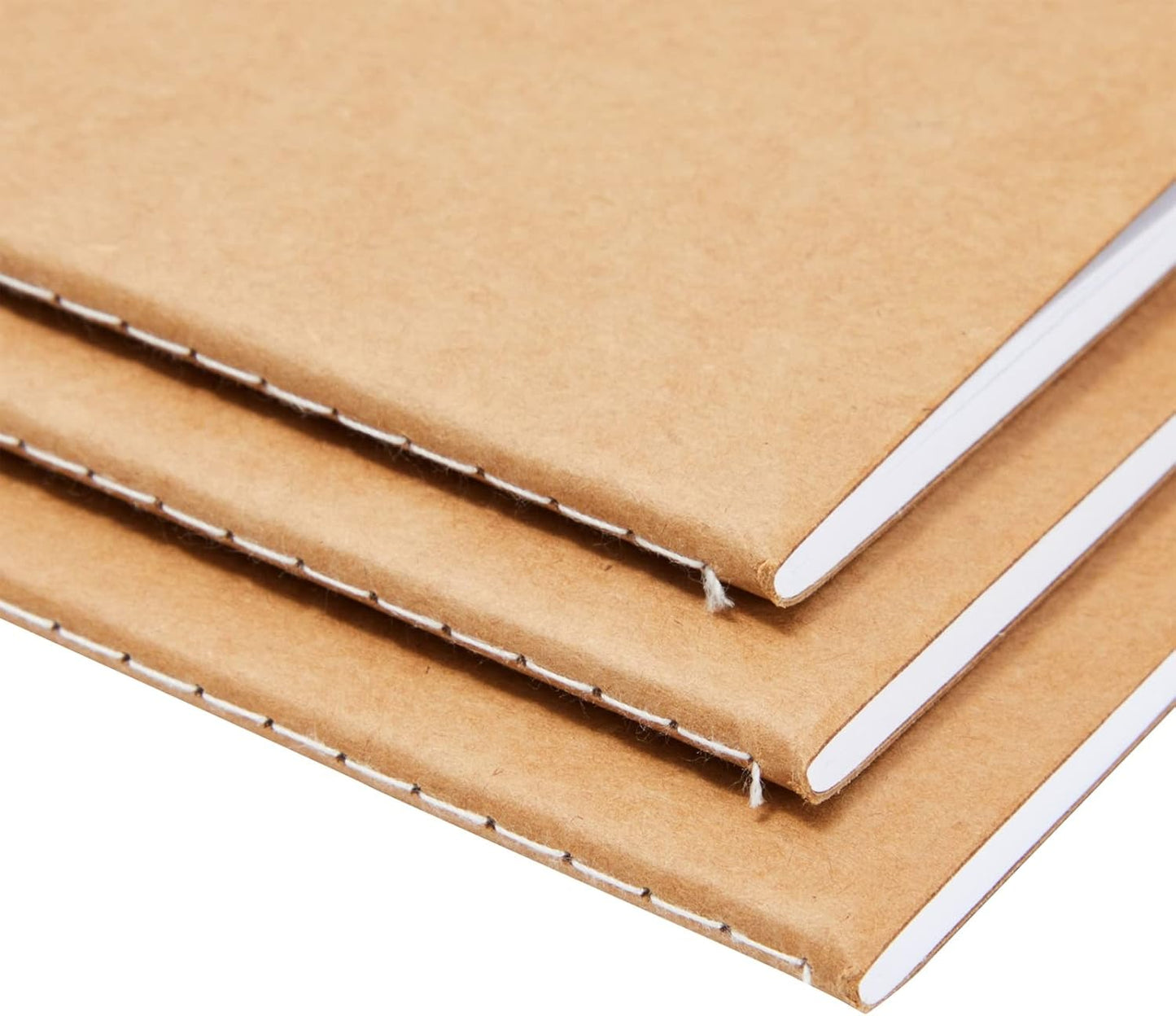 Paper Junkie Notebooks for School - 4.3 x 8.2 In, Kraft Brown, Pack of 48 - Lined Notebooks - Kraft Paper Journals for Note Taking & Journal Writing