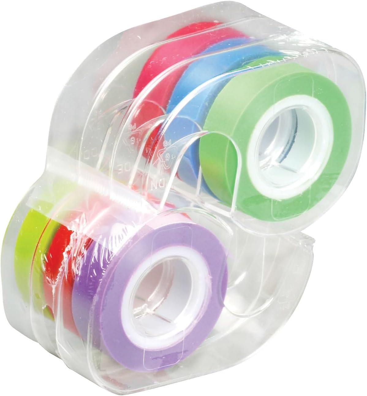 LEE Removable Highlighter Tape, 0.5" x 720", Assorted, 6/Pack