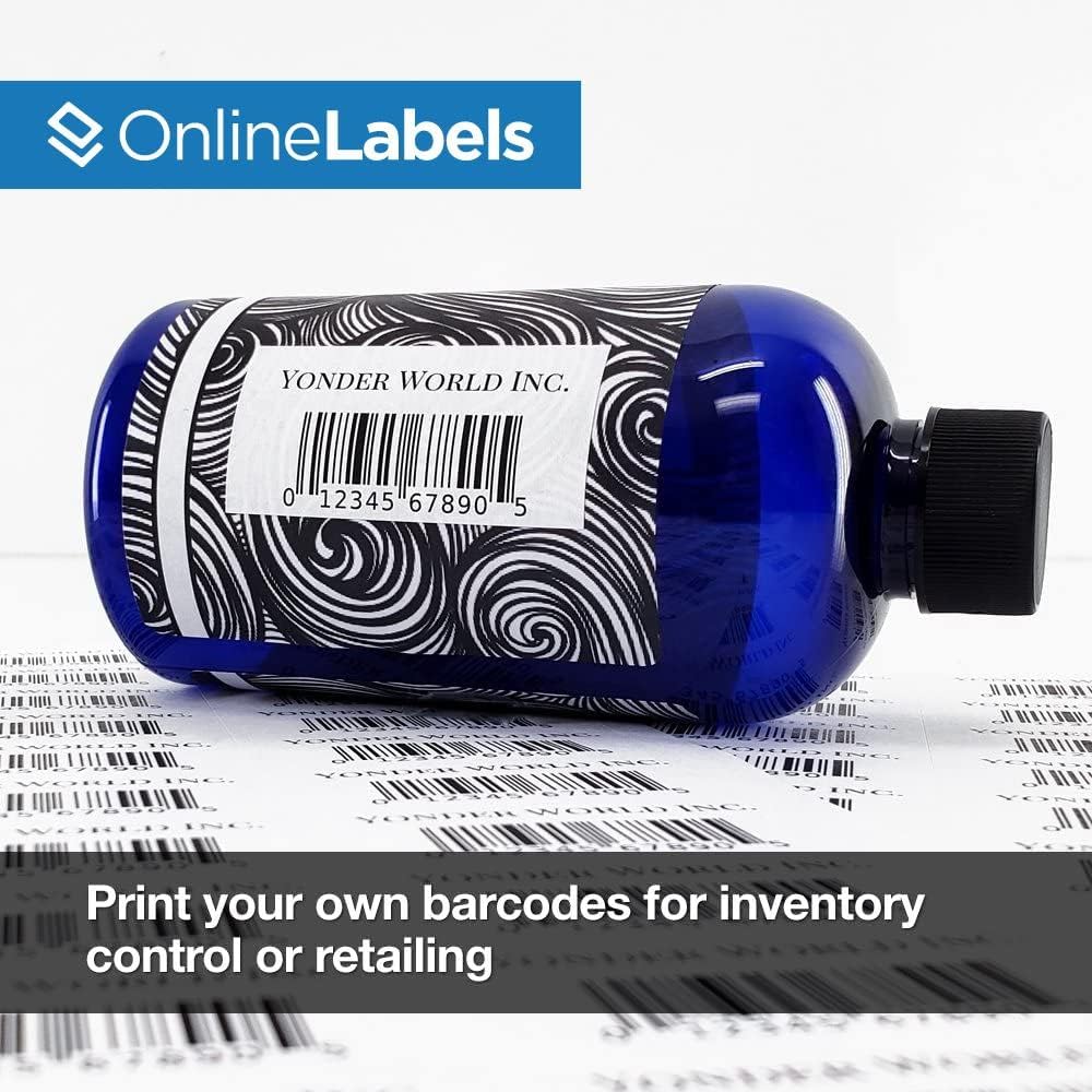 1.5 x 1 Rectangle Barcode Labels - Pack of 5,000 Labels, 100 Sheets - Inkjet/Laser Printer - Online Labels