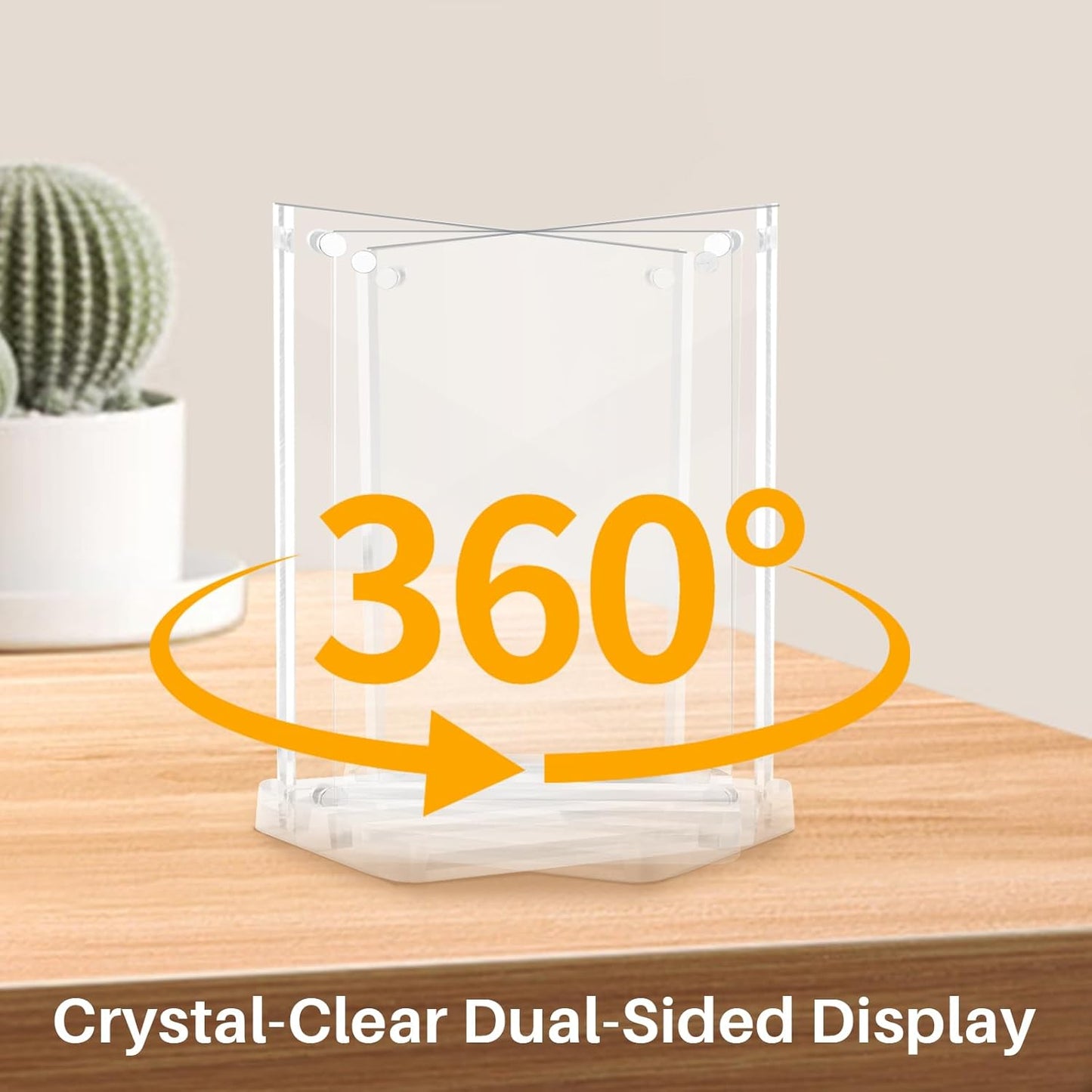 2 Packs Magnetic Card Display Stand, High Transparency Acrylic Trading Card Display Frames for Baseball&Sports, Stable Holder for Desk or Showcase