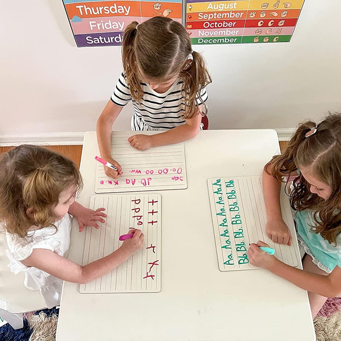 1 Small Dry Erase Board for Kids - Mini White Board for Students and Teachers - Durable and Portable Individual Whiteboard with Rounded Corners - Double Sided (9x12 Inches)