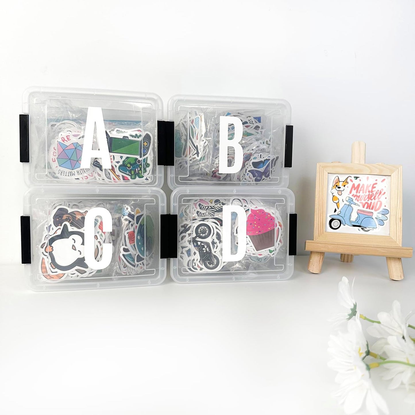 1000 Pcs Waterproof 2" Vinyl Alphabet & Number Stickers - Self-Adhesive for Mailboxes, Windows, Doors, Signs, Vehicles & More, White