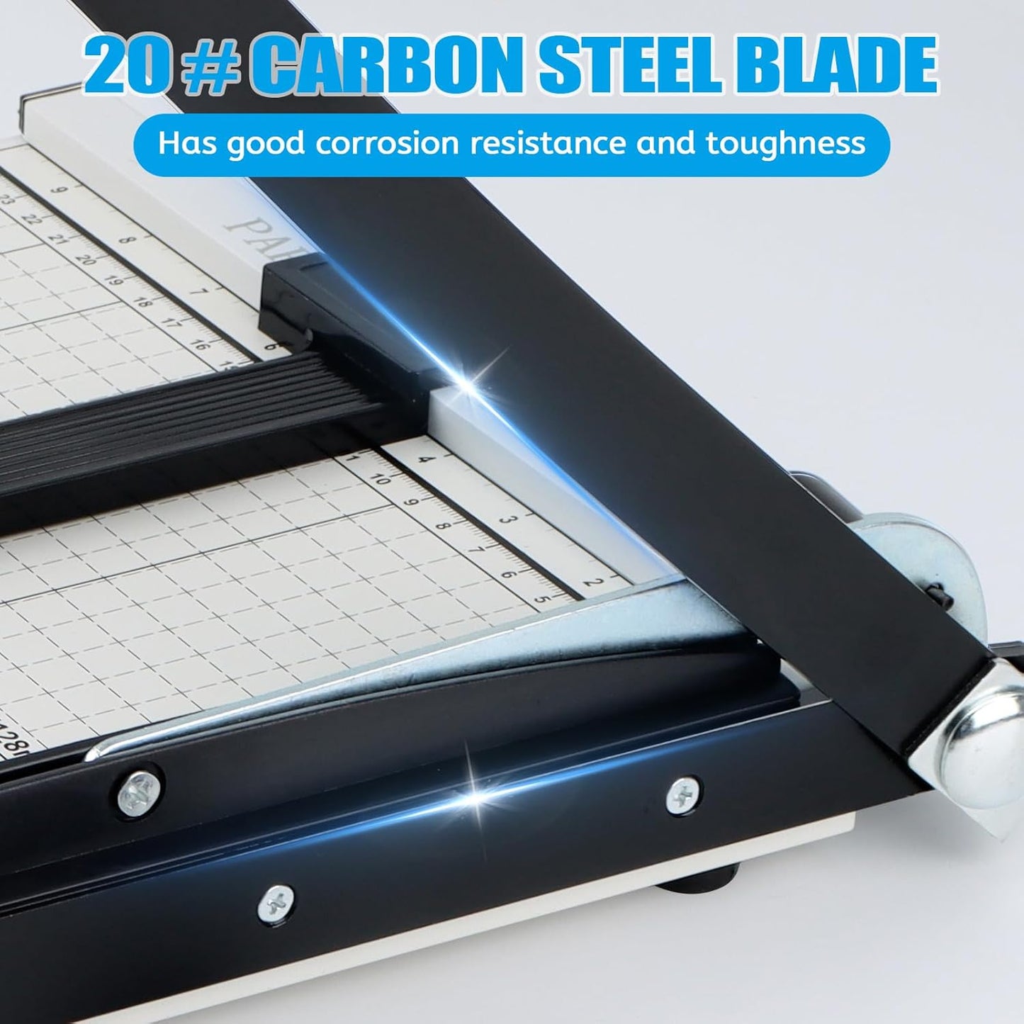 12" Guillotine Paper Cutter, Heavy Duty Paper Trimmer Cutter 12-Sheet Capacity Trimmer with Corner Rounder for Cardstock, Photos, Cardboard, Crafts