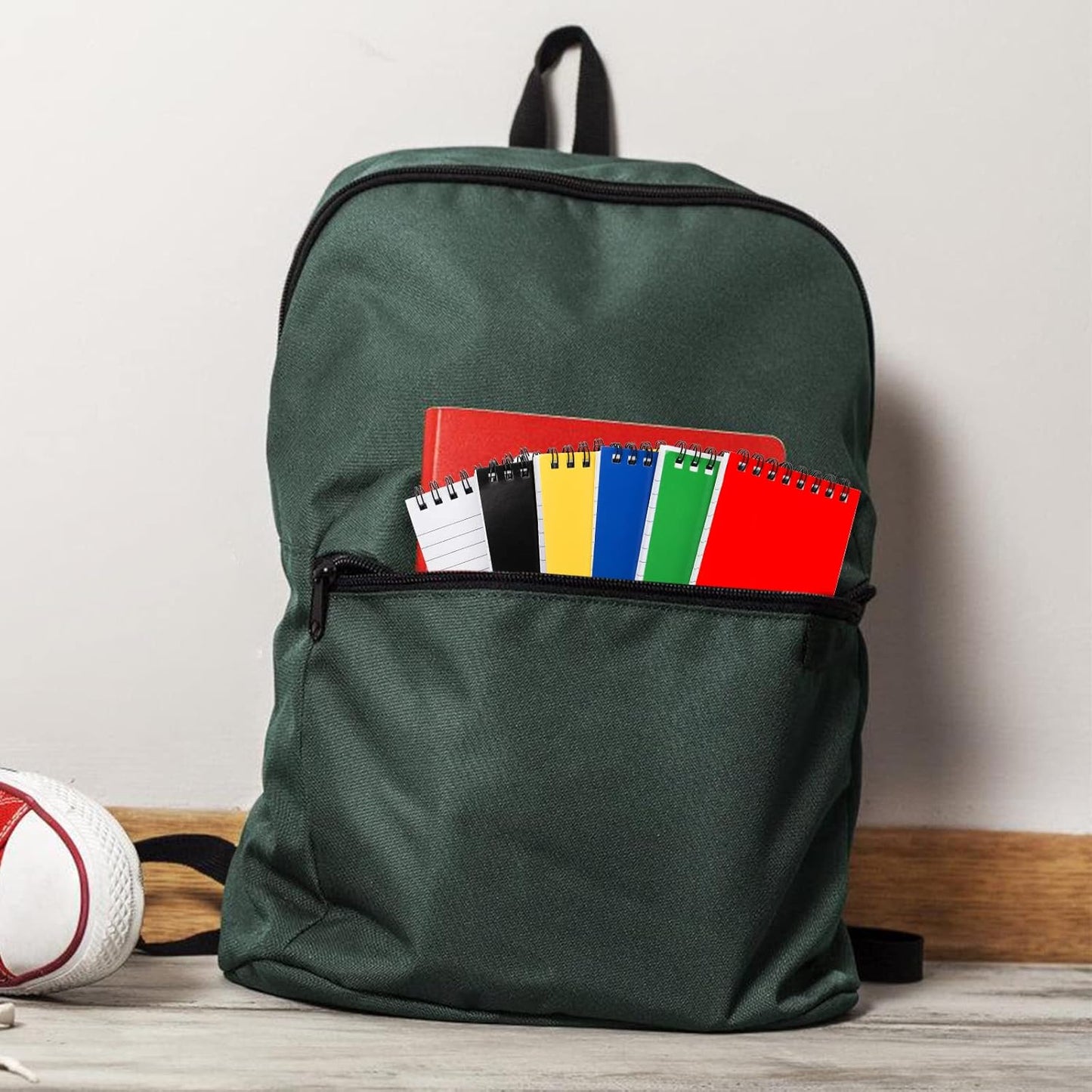 Hacaroa 30 Pack Top Spiral Memo Pads, 3"x5" Lined Pocket Notebook Mini College Ruled Paper, Wirebound Small Steno Pads for Home, School, Office, 75 Sheets, Assorted Colors