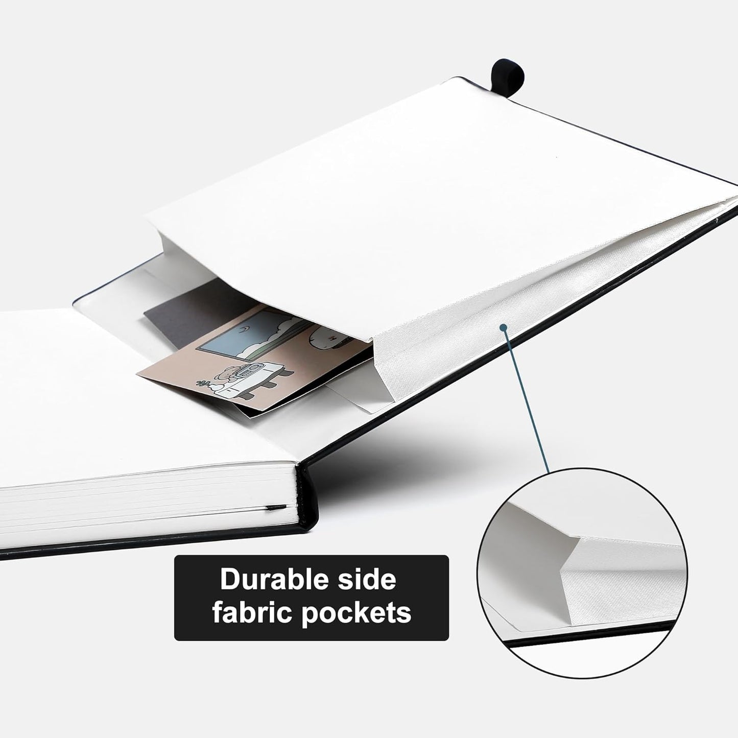 CAGIE Lined Journal Notebook, 320 Pages College Ruled Notebook, 100 Gsm Paper Thick Journal, B5 Hardcover Leather Journals for Writing Women Men, 7.6x10 In, Black