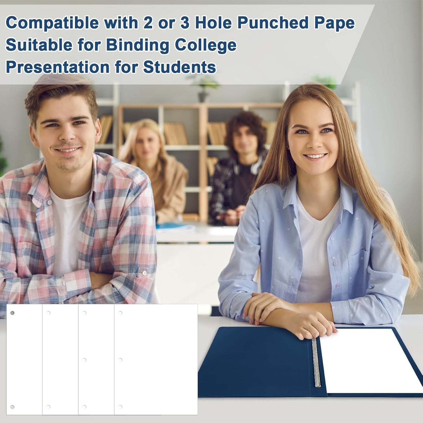 gisgfim 12 Pcs 8.5 x 11'' Pressboard Report Cover 3" Capacity Prong Clip Report Cover Metal Prong Fastener with Compressor Letter Size Presentation Report Folder for Bind Proposal Document