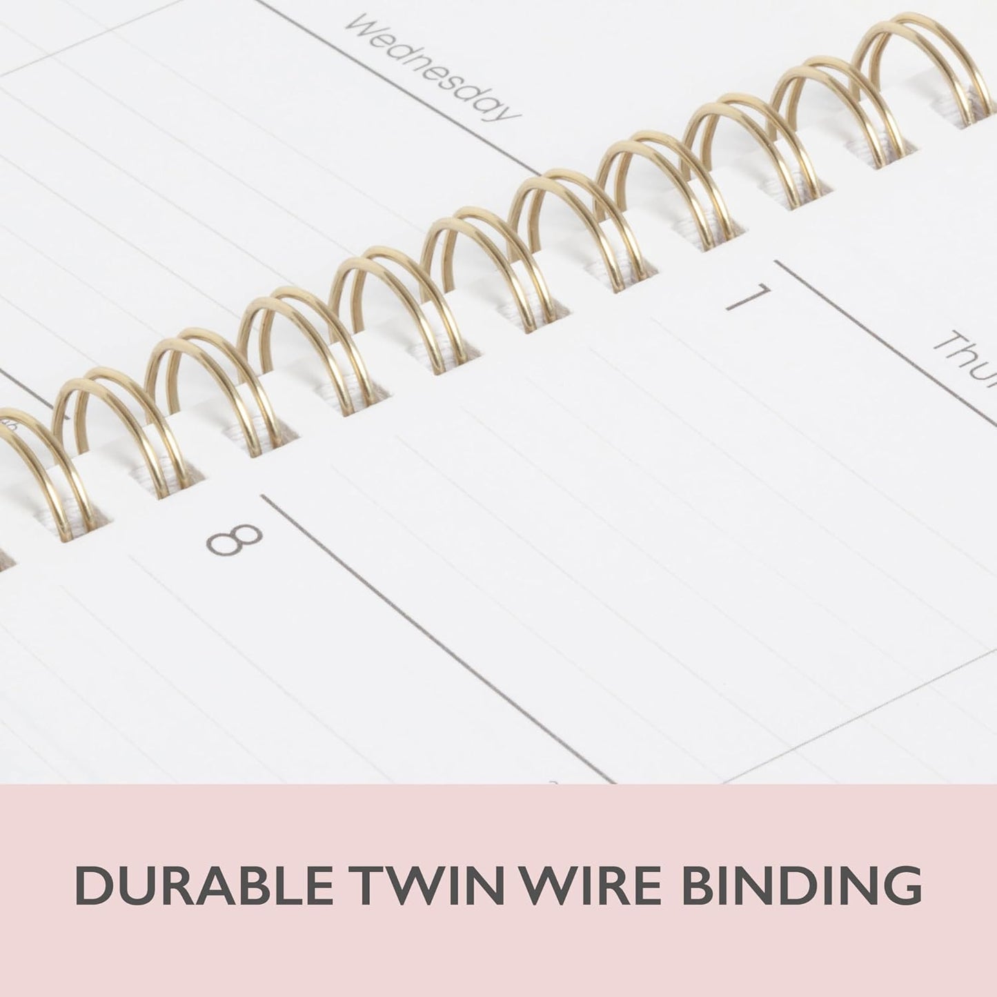 Blue Sky 2024-2025 Academic Year Weekly and Monthly Planner, July 2024 – June 2025, 8.5" x 11", Frosted Flexible Cover, Wirebound, Roosevelt Pink (150150)