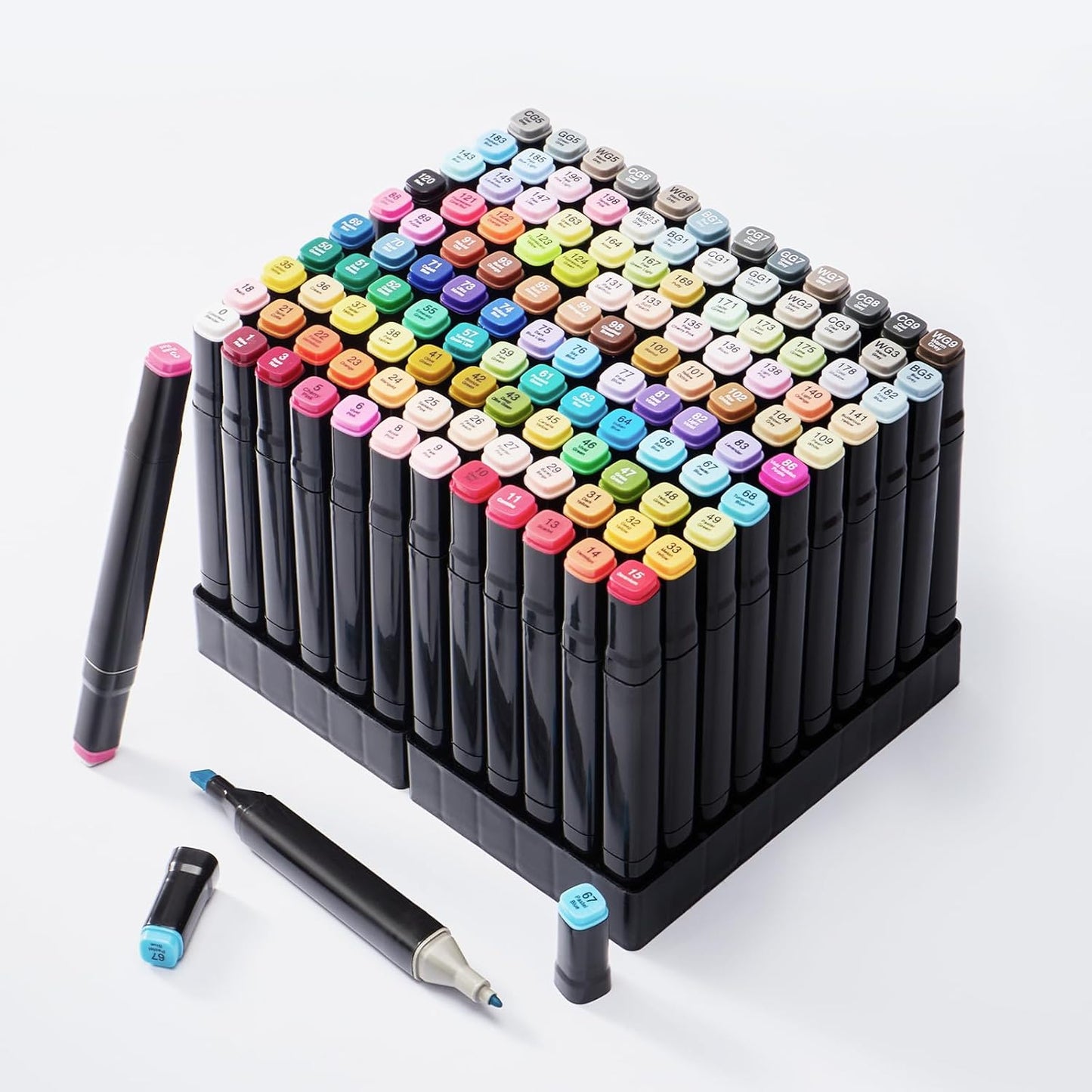 120 Colors Alcohol Markers - Dual Tip Permanent Art Markers Set for Coloring Drawing Painting, Fine and Chisel Tip Alcohol Based Pens with Organizing Case for Adult Artists