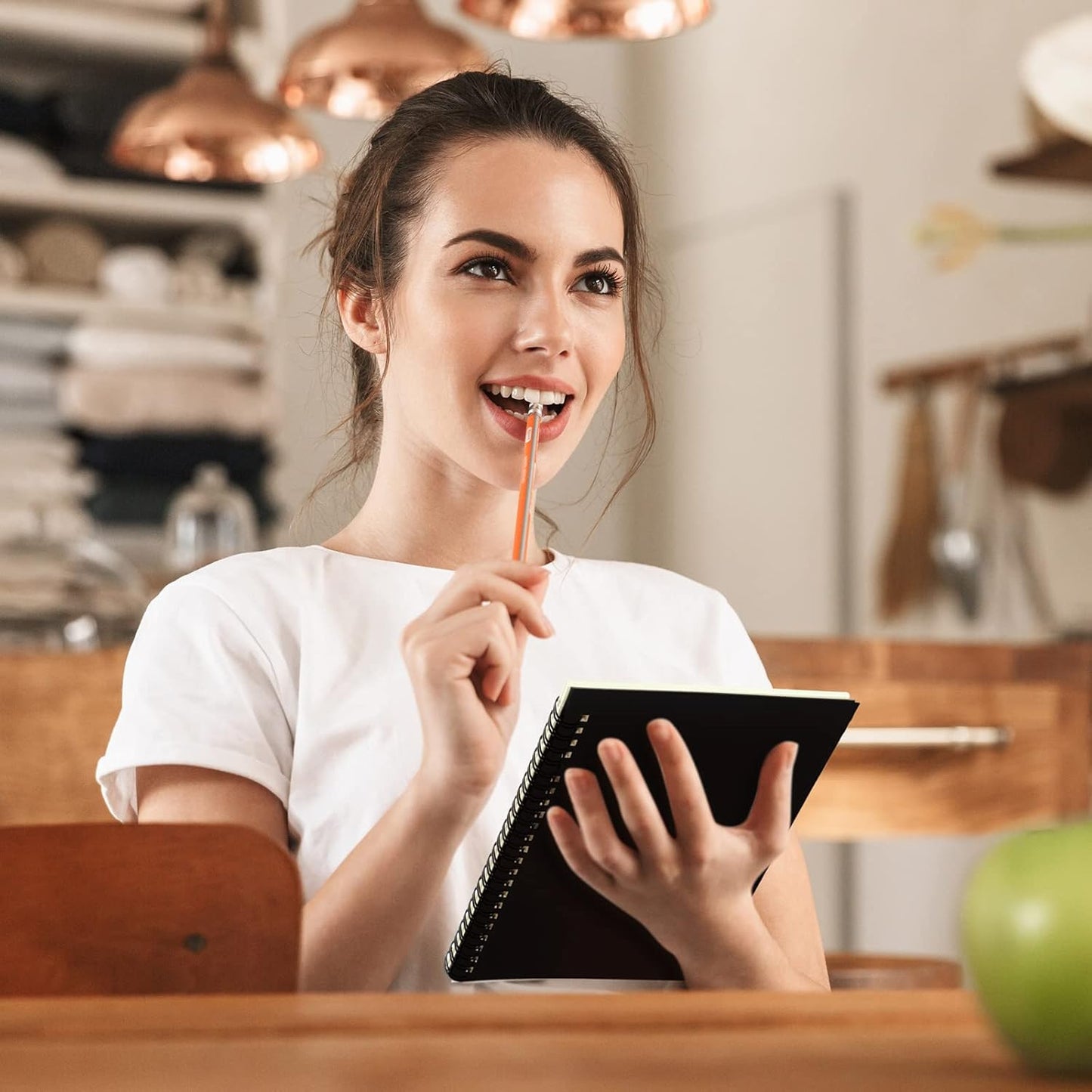 Yahenda Spiral Notebook Bulk A5 Journal Lined 8.3'' x 5.5'' Writing Composition Paper Small Notepad Subject Notebook for Students Office Business Back to School Supplies(Black Color,18 Pcs)