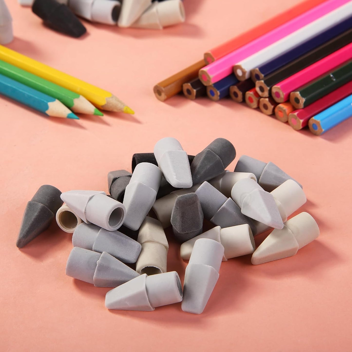 Mr. Pen- Pencil Erasers Toppers, 120 Pack, Colorful, Latex Free, No Smudge, Mr Pen Erasers for Pencils