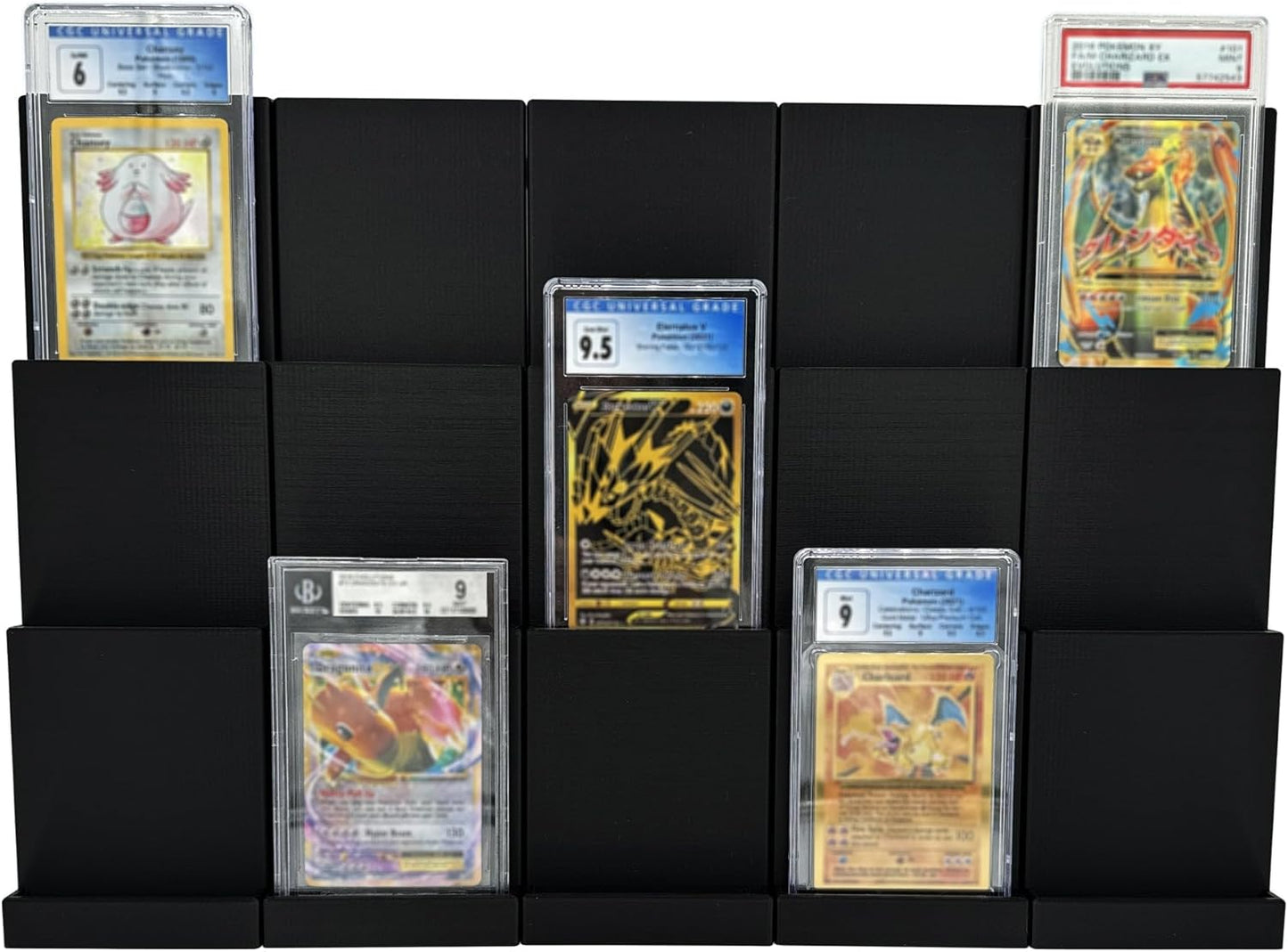 Graded Card Slab 3-Tier Stadium Displays (2 Pack), Compatible with PSA, Beckett, and CGC - Trading Card Holder - Card Stand - Sports Card Display