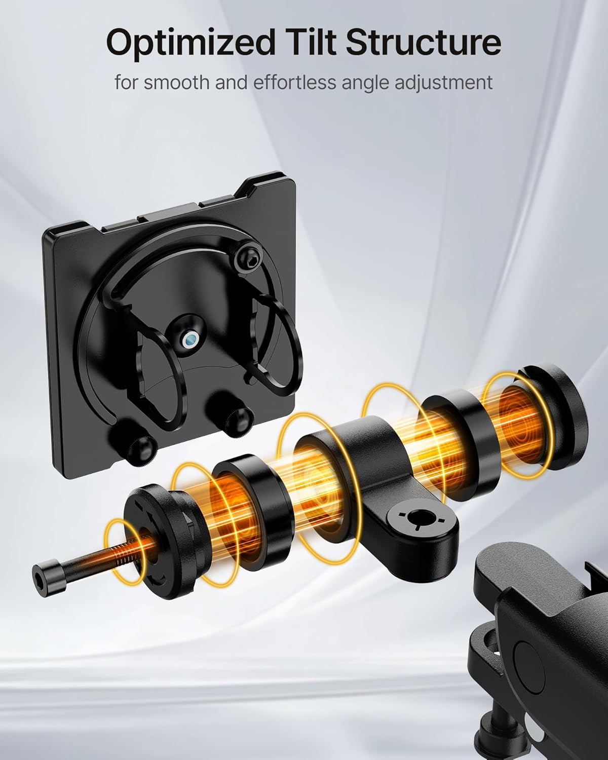 monTEK 17-57 Inch Ultrawide Monitor Arm for Up to 59.4lbs Screens, Aluminum Heavy-Duty Gas Spring Single Curved Screen Adjustable Monitor Stand,75/100mm Vesa Mount, Black