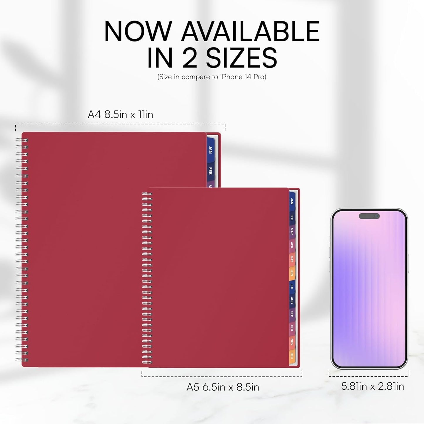 Ensight 2026 Appointment Book & Planner Ensight 8.5 x 11 inches Large Tabbed Daily Hourly Weekly Planner Schedule Book 15 Minute time Slots Business & Personal Planner Jan 2026 Dec 2026 Maroon