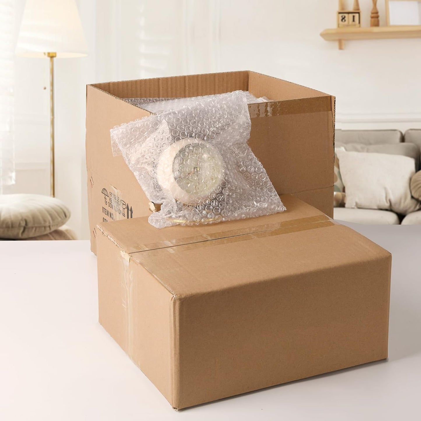 100 Pack Self-Seal Bubble Pouch Bags 7.5x7.5 Inch Small Bubble Out Bag Pouches Clear Double Walled Bubble Cushioning Bags for Packing, Shipping and Storage