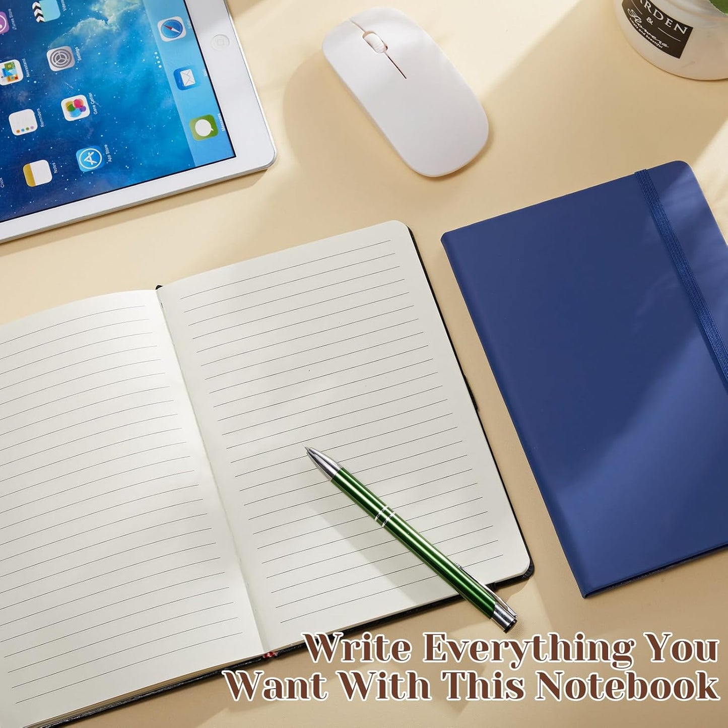 Laumoi 14 Pack Lined Journal Notebooks 5.5 x 8.2 Inch A5 Hardcover Notebook College Ruled Notepad with Pen Holder PU Leather Ruled Lined Journals for School Business Work Writing(Deep Color)