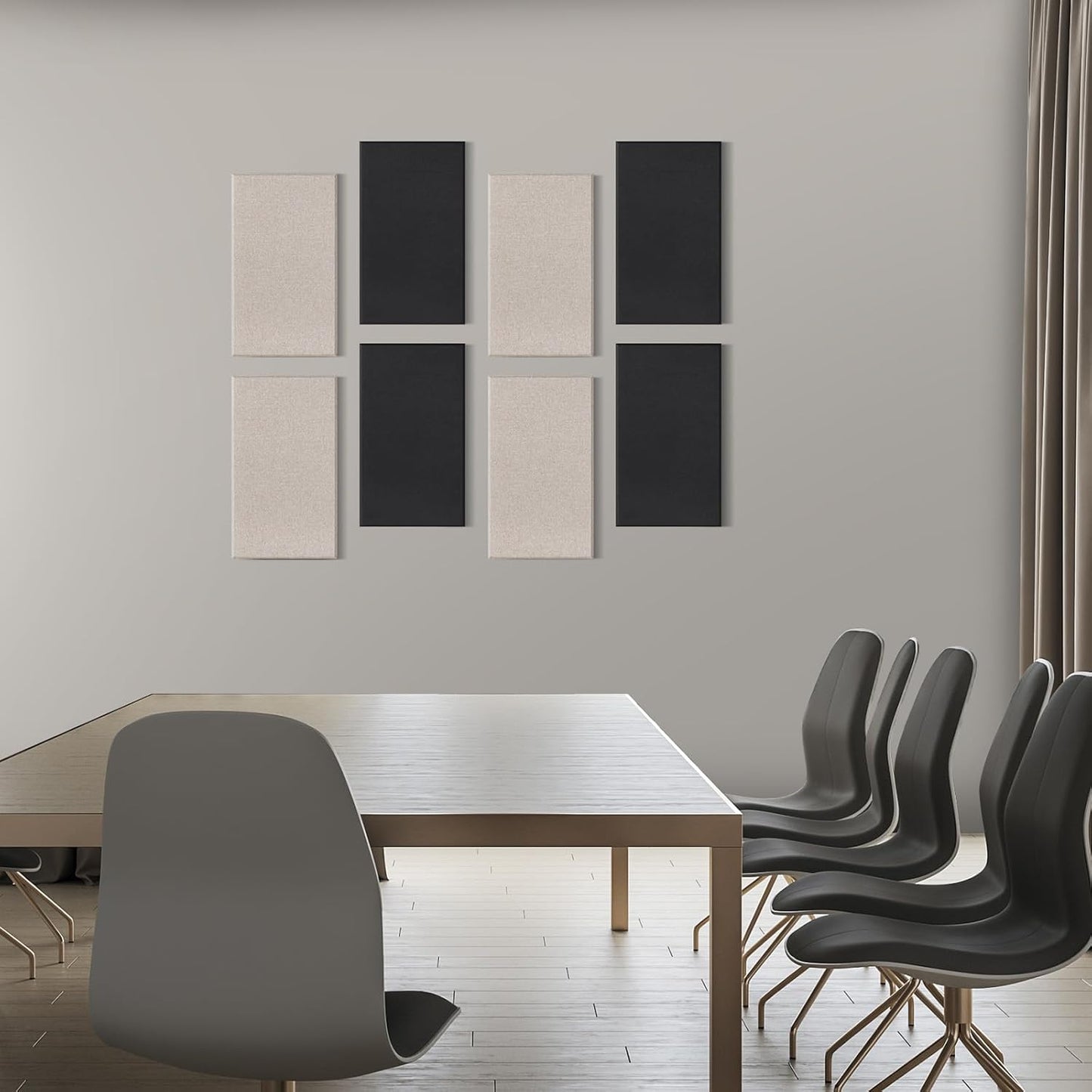 UMIACOUSTICS 4 PCS Fiberglass Acoustic Panels, 2“ Thick 23.6" x 11.8" Sound Absorbing Panels , Black