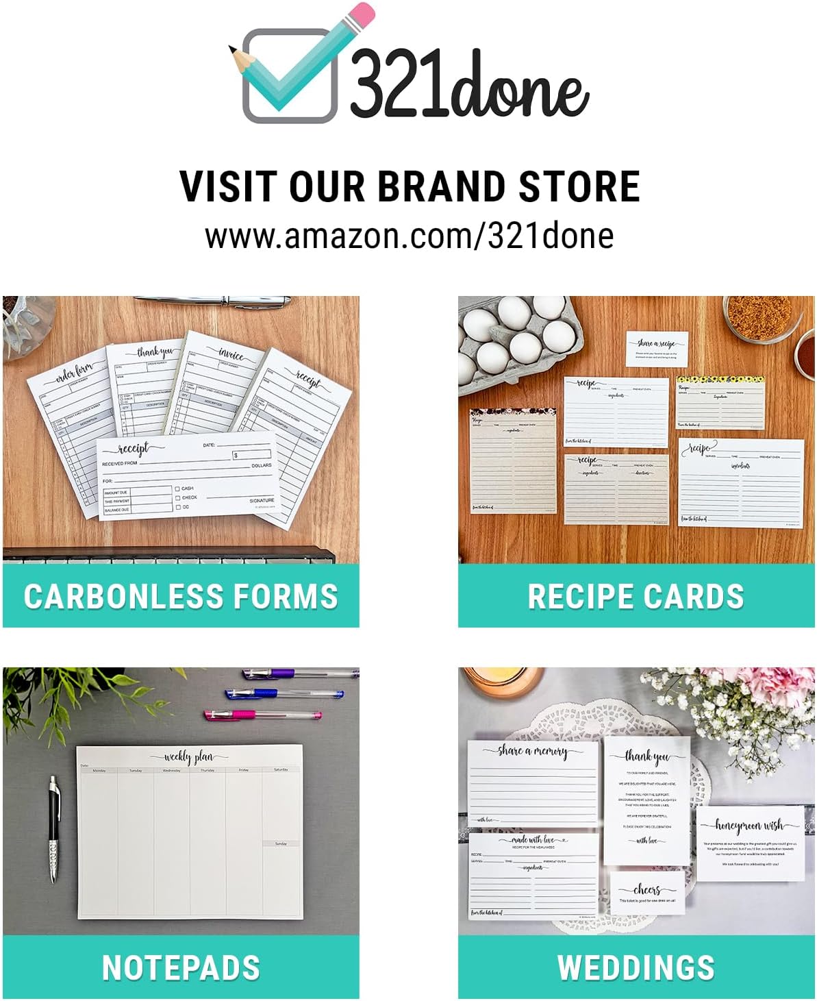 321Done Loyalty Punch Cards, Made in USA - Customer Reward Card 3.5x2, Business Card Size, Redeem 10 Punches or Visit for Prize, White - Set of 50