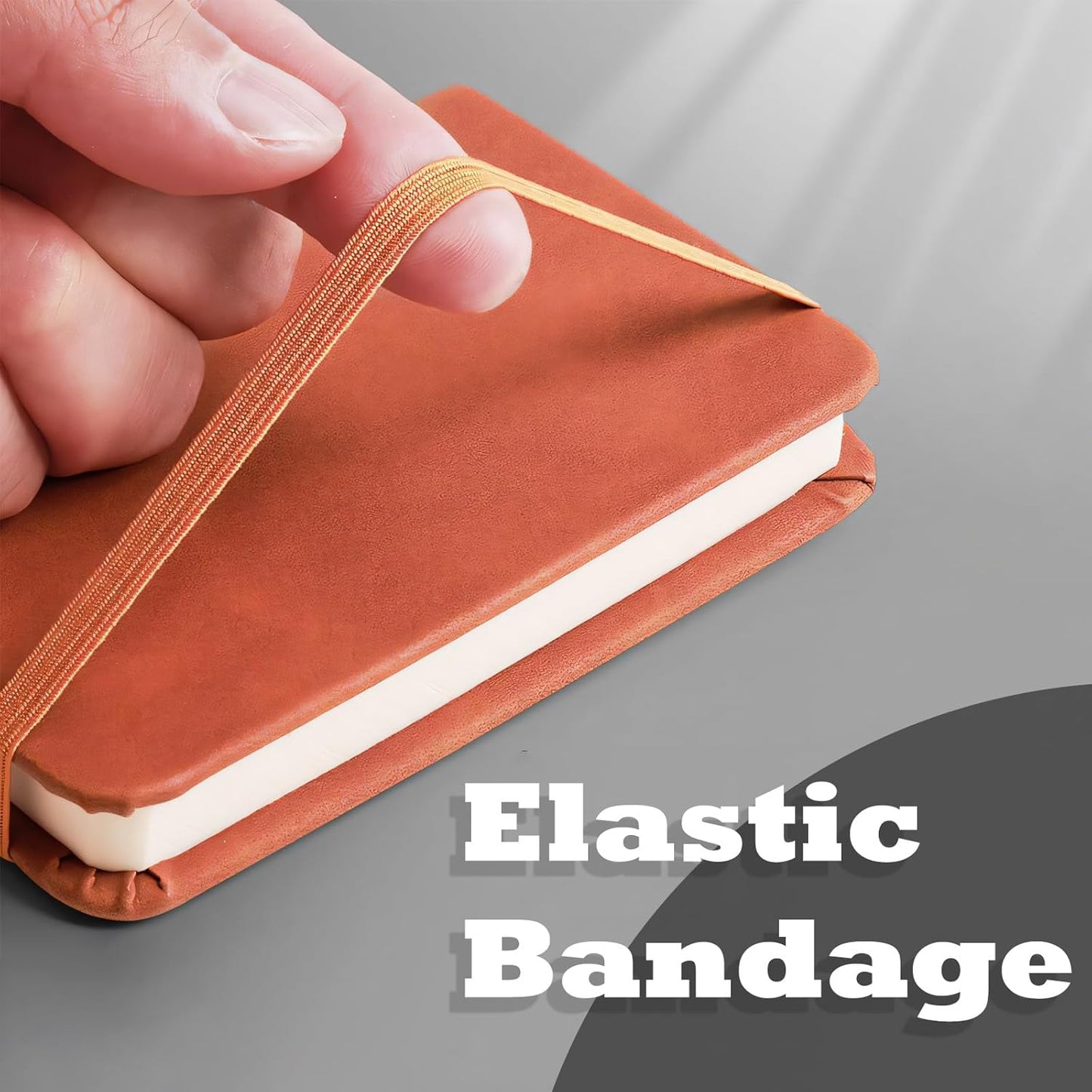 4 Pack Pocket Notebook Small Notebook, 3" x 4.4" Journal Notebook Hardcover with Thick Lined Paper, 200 Pages Leather Cover Mini Journal Notepad (Brown)