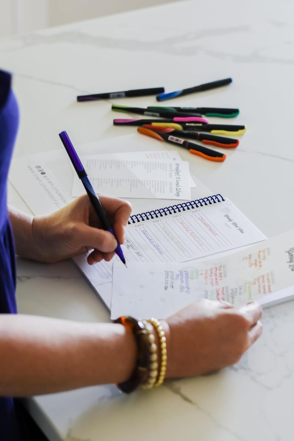 Large Spiral-Bound Weekly Meal Prep Planner Notebook – Full-Year Organizer with Laminated Covers, Tear-Off Grocery List Notepad, Undated Weekly Planner & Food Journal - Menu Calendar, & Budget Tool