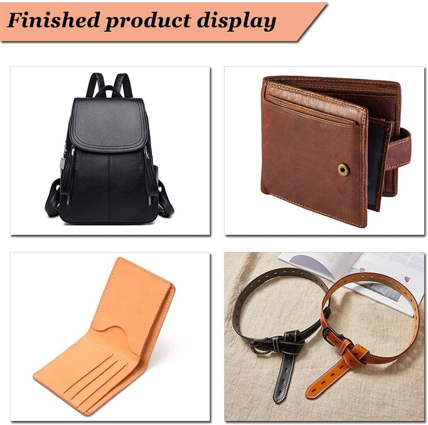 11 Pieces Bookbinding Kit Starter Tools Set Bone Folder Paper Creaser, Waxed Thread, Awl, Large-Eye Needles for DIY Bookbinding Crafts and Sewing Supplies