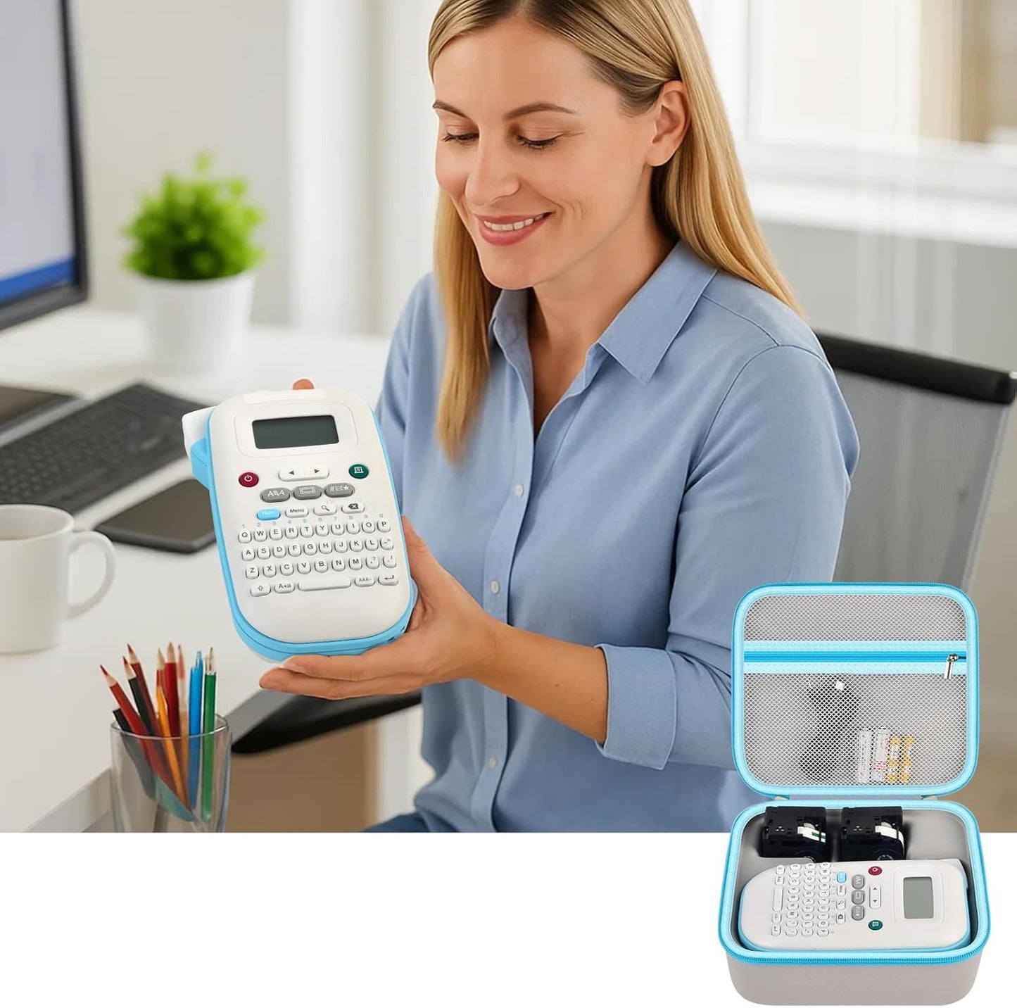 GWCASE Storage Case for Brother PT-N10 Personal Handheld Label Maker, Portable Carrying Holder Organizer for Label Tapes and Other Accessories(Bag Only)