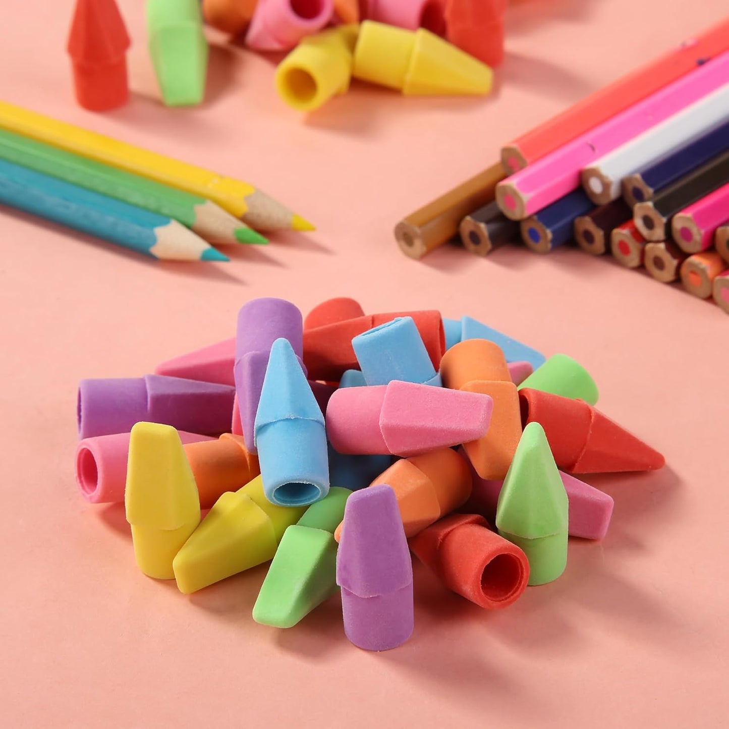 Mr. Pen- Pencil Erasers Toppers, 120 Pack, Colorful, Latex Free, No Smudge, Mr Pen Erasers for Pencils