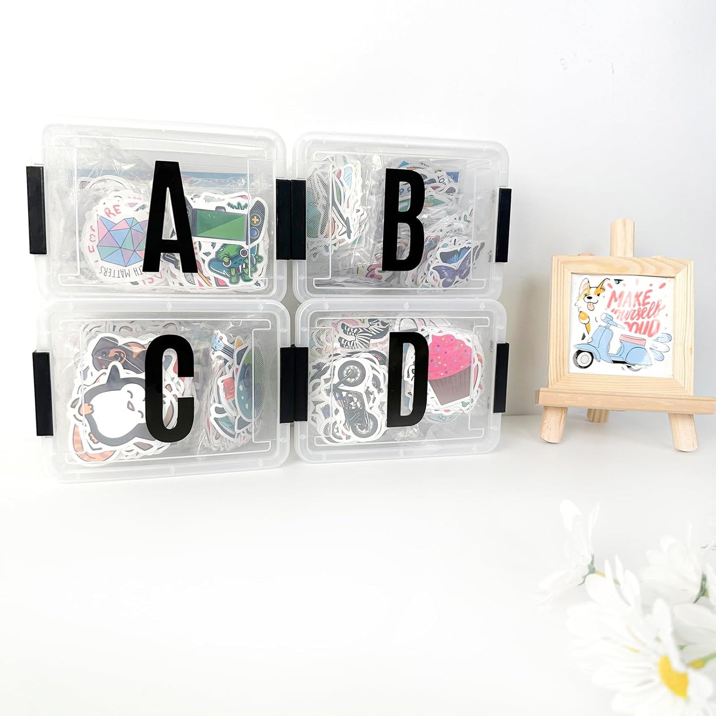 1000 Pcs Waterproof 2" Vinyl Alphabet & Number Stickers - Self-Adhesive for Mailboxes, Windows, Doors, Signs, Vehicles & More, Black