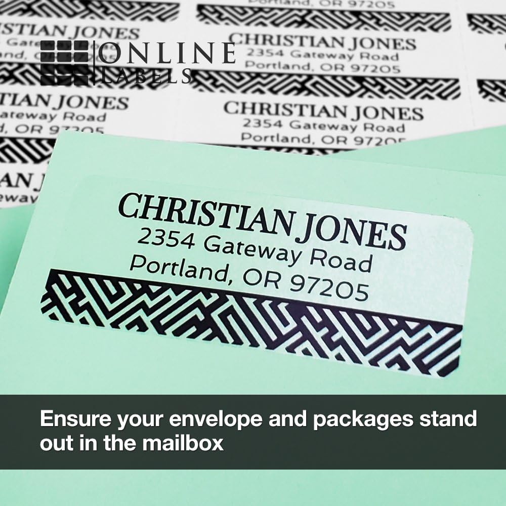 2.625" x 1" Waterproof Clear Gloss Address Labels - Pack of 3,000 Transparent Labels, 100 Sheets - Compatible with Laser Printers, OL875CL, OnlineLabels