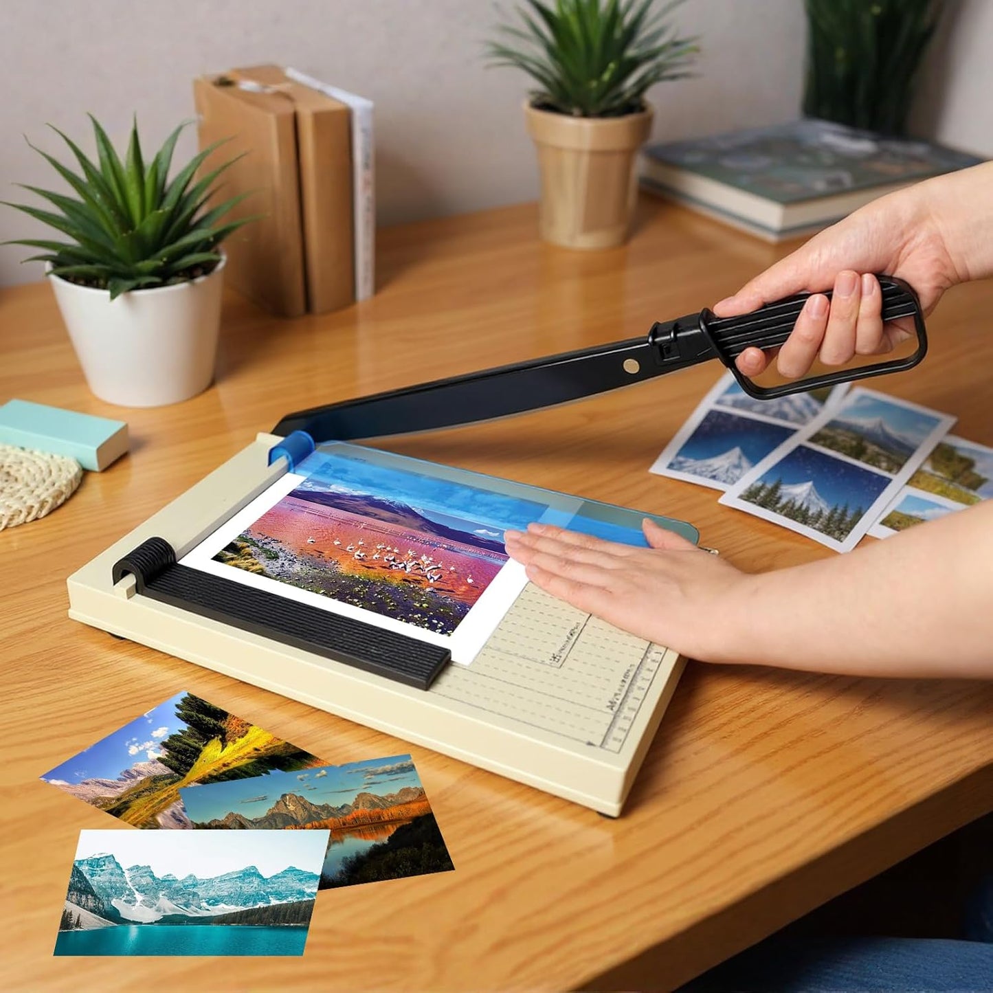 12" Guillotine Paper Cutter, A4 Paper Cutter, Heavy Duty 12-Sheet Capacity Trimmer with Corner Rounder for Cardstock, Photos, Scrapbooking, Crafts, Laminating, Cardboard, Labels & Coupons