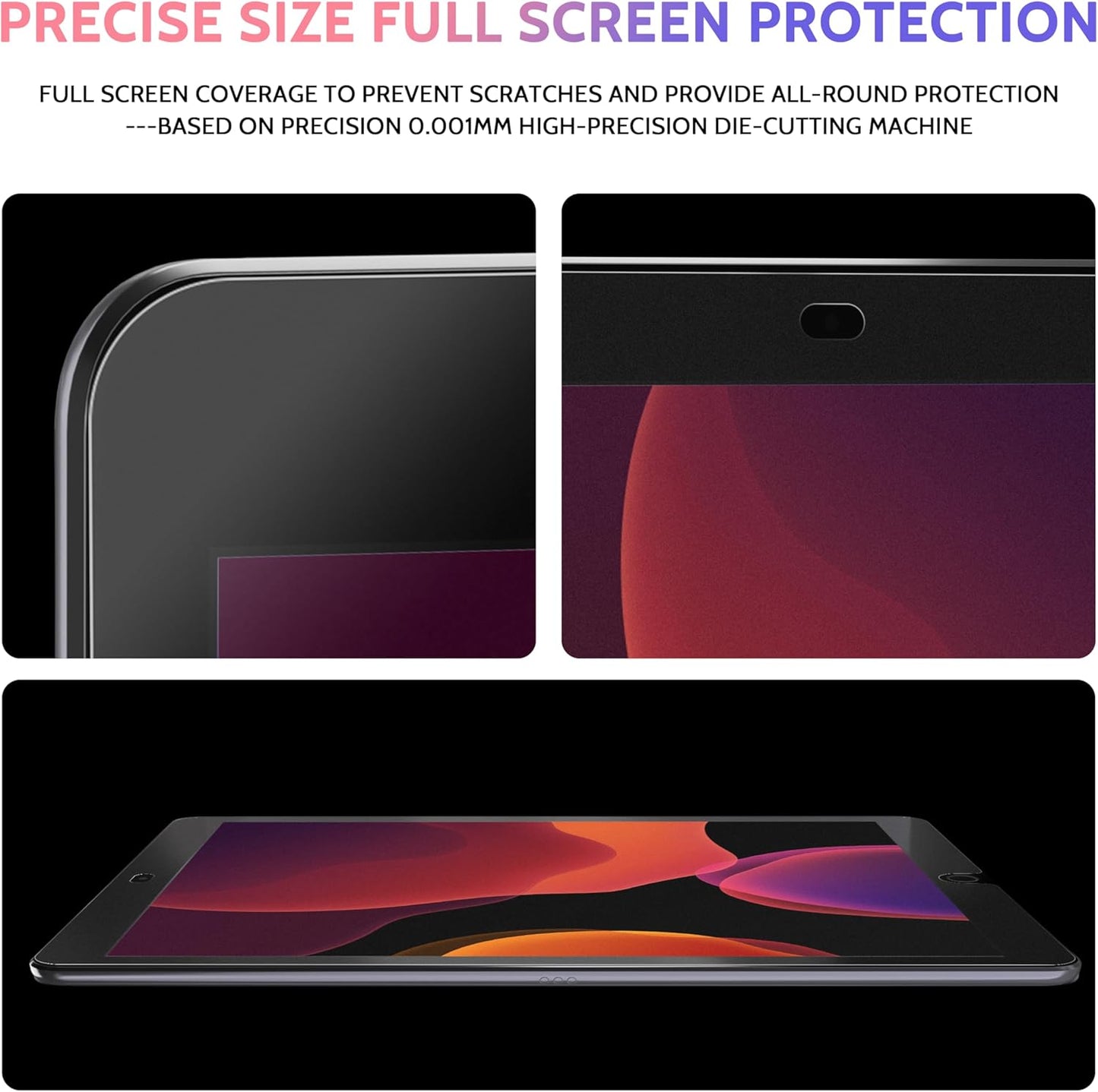 2 Pack Like Paper Screen Protector for iPad 9th/8th/7th (10.2-Inch, 2021-2019), Matte Anti Glare PET Film/Blue Light Filter Eye Protection Cover/Drawing & Writing Feel Like on Paper