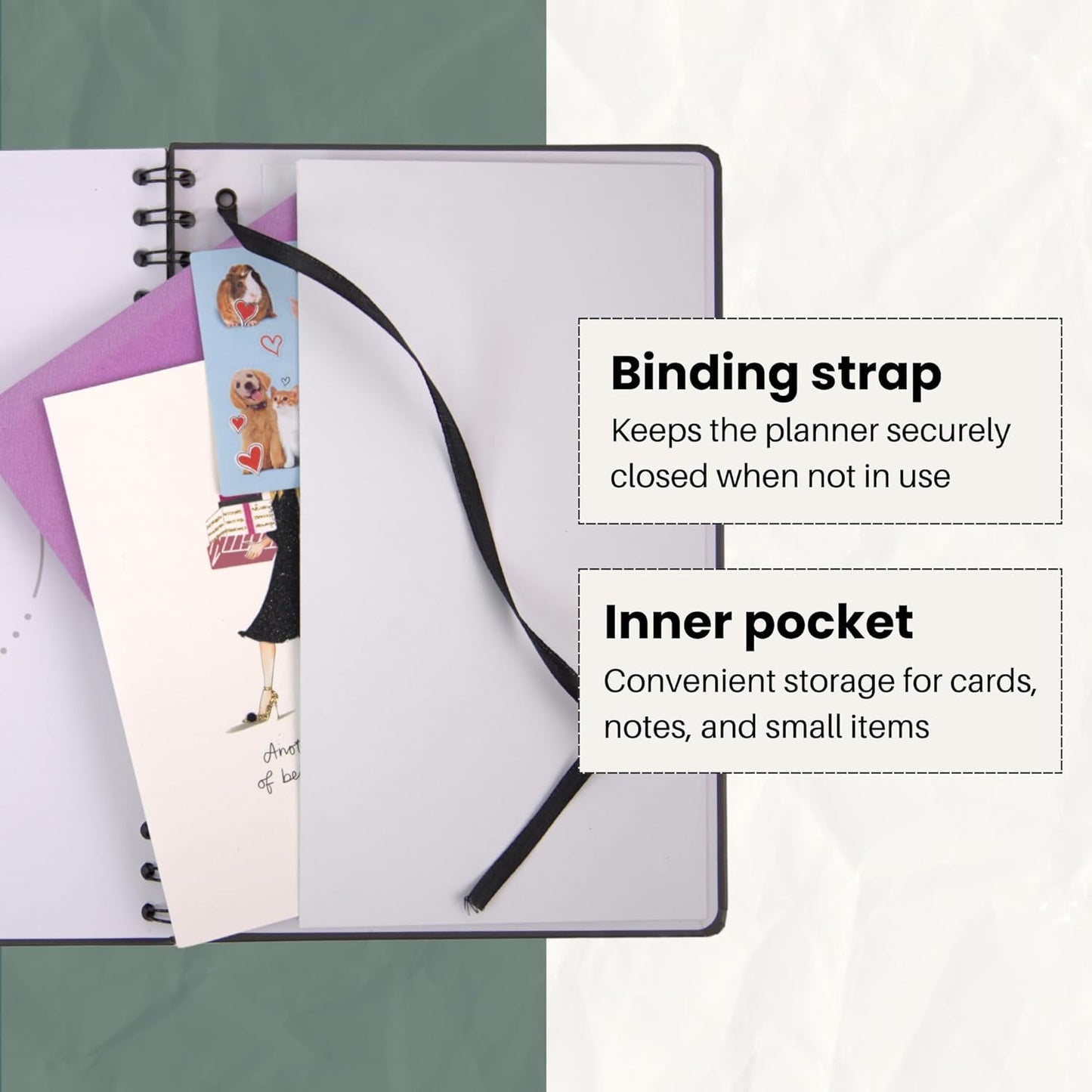 Undated Monthly Planner - 18 Month Calendar Planner Book for School, Office and Home - Hardcover Blank Planners for Goals, Tasks and Dates - B5(6.9" x 9.8") Green