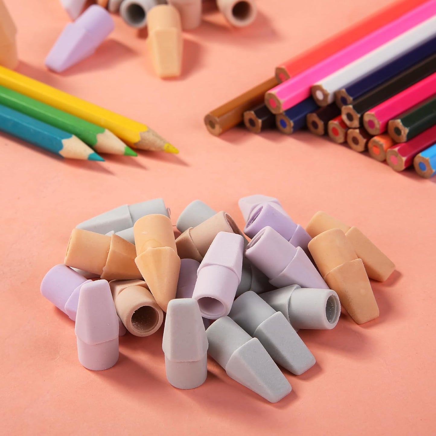 Mr. Pen- Pencil Erasers Toppers, 120 Pack, Colorful, Latex Free, No Smudge, Mr Pen Erasers for Pencils