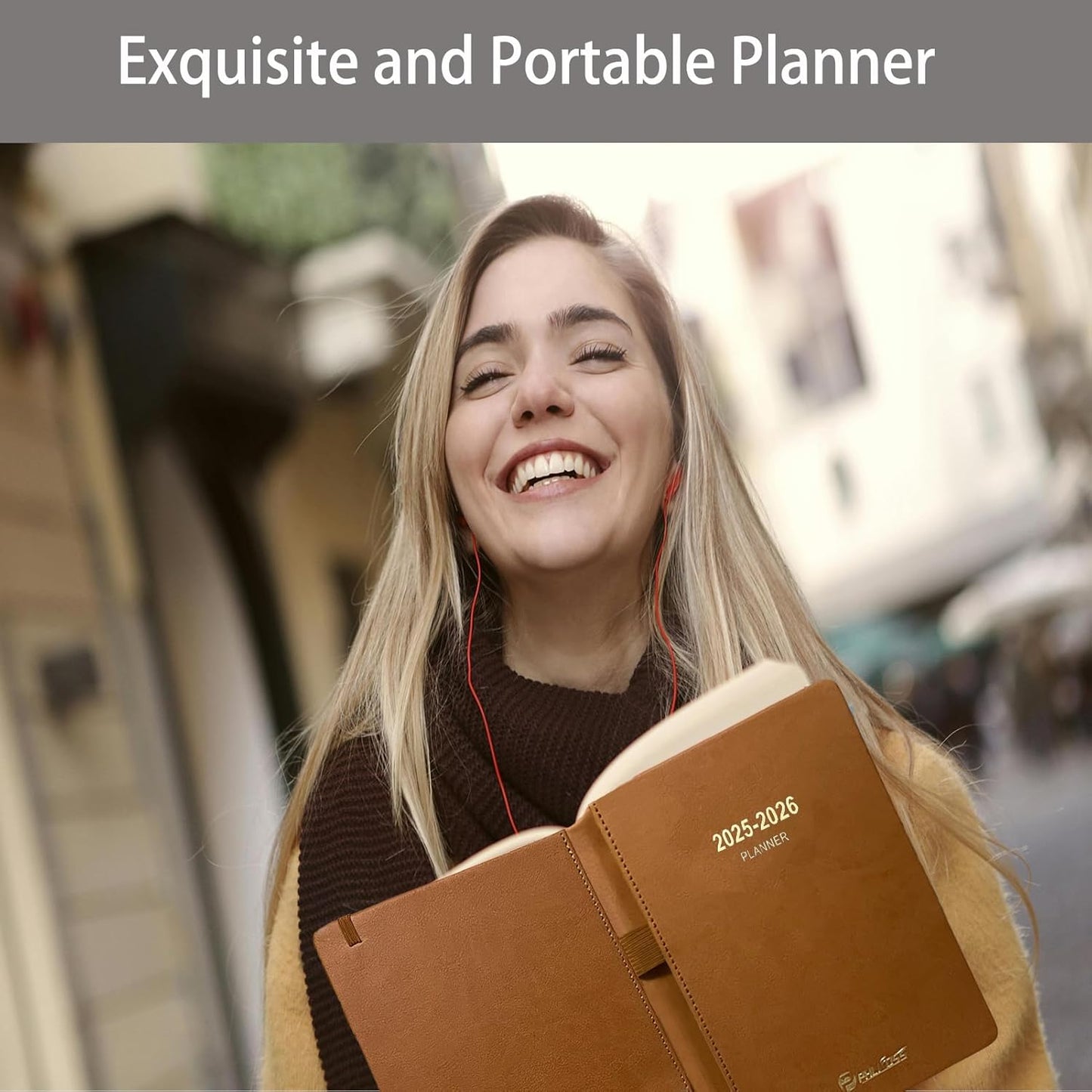 2025-2026 Daily Planner, One Page Per Day, Academic Planner (July 2025 - June 2026), Appointment Book with Time Slots and Monthly Tabs, 5.7" x 8.25", Pocket, Leather Cove (Brown)