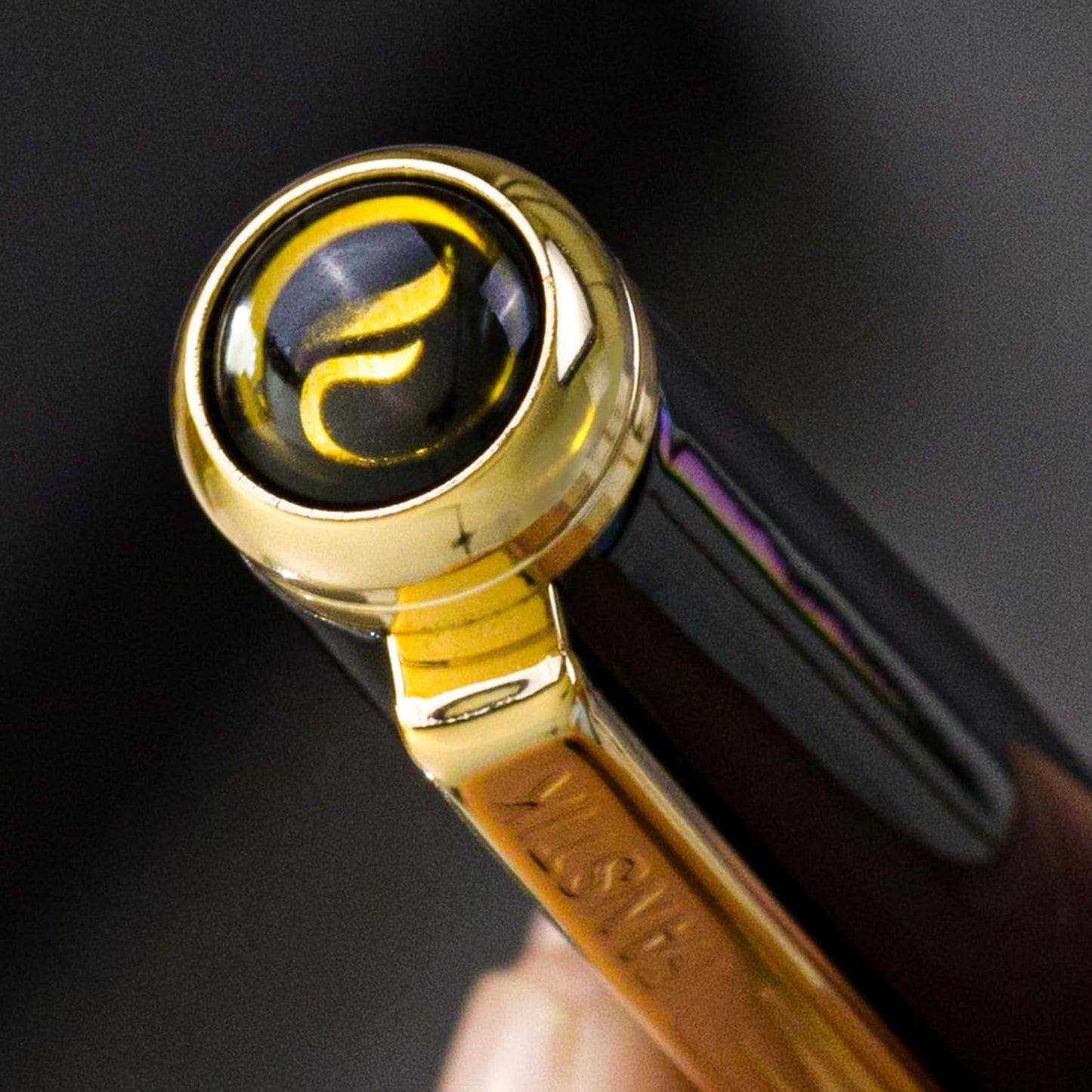 Customized Black & Gold Luxury ballpoint pen (Made In USA) fancy gift set for women, Real 24K Gold Plating, Professional executive pen gift set for men (Lux Custom-BallPoint Black-Gold)